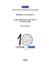 Moldova, Parliamentary Elections, 25 February 2001: Final Report