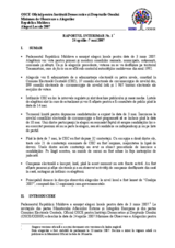 Moldova, Alegeri locale, 3 şi 17 iunie 2007: Raport interimar Nr. 1