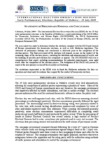 Moldova, Early Parliamentary Elections, 29 July 2009: Preliminary Statement