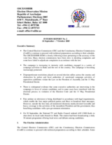 Azerbaijan, Parliamentary Elections, 6 November 2005: Interim Report No. 2