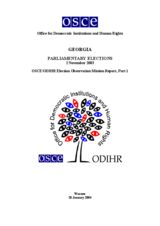 Georgia, Parliamentary Elections, 2 November 2003: Final Report