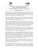Georgia, Municipal Elections, 30 May 2010: Preliminary Statement