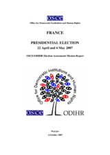 France, Presidential Election, 22 April and 6 May 2007: Final Report