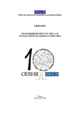 Review of the Law on Elections of People's Deputies in Ukraine Review of the Law on Elections of People's Deputies in Ukraine