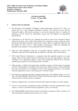 Bulgaria, Parliamentary Elections, 5 July 2009: Interim Report