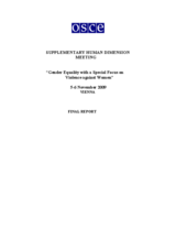 Supplementary Human Dimension Meeting on Gender Equality with a Special Focus on Violence against Women: Final Report