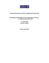 Supplementary Human Dimension Meeting on Promoting Gender Balance and Participation of Women in Political and Public Life: Final Report