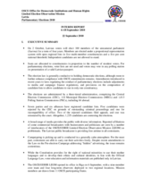 Latvia, Parliamentary Elections, 2 October 2010: Interim Report No. 1