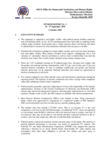 Kyrgyzstan, Parliamentary Elections, 10 October 2010: Interim Report No. 2