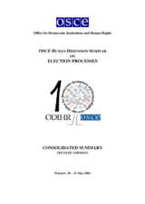 Human Dimension Seminar on Election Processes, 29-31 May 2001: Consolidated Summary