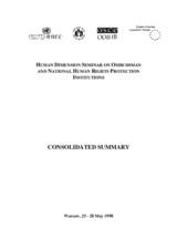 Human Dimension Seminar on Ombudsmen and Human Rights Protection, 25-28 May 1998: Consolidated Summary