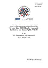 Report by the Director of the Office for Democratic Institutions and Human Rights, Ambassador Janez Lenarcic Report by the Director of the Office for Democratic Institutions and Human Rights, Ambassador Janez Lenarcic