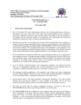 Moldova, Early Parliamentary Elections, 28 November 2010: Interim Report No. 1