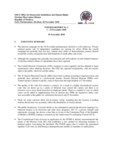 Moldova, Early Parliamentary Elections, 28 November 2010: Interim Report No. 2