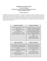 Supplementary Human Dimension Meeting on Freedom of Religion or Belief, 9-10 December 2010: Schedule and Overview of Side Events