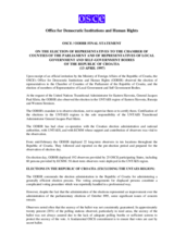 Croatia, Local Elections, 13 April 1997: Final Statement