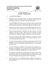 Belarus, Parliamentary Elections, 28 September 2008: Interim Report No. 2