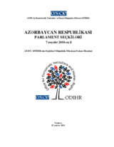 Azerbaijan, Parliamentary Elections, 7 November 2010: Final Report