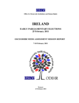 Ireland, Early Parliamentary Elections, 25 February 2011: Needs Assessment Mission Report