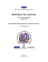Albania, Local Elections, 8 May 2011: Needs Assessment Mission Report