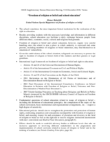 Supplementary Human Dimension Meeting on Freedom of Religion or Belief, 9-10 December 2010: Address by Heiner Bielefeldt, United Nations Special Rapporteur on Freedom of Religion or Belief