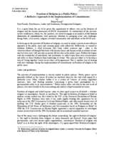 Supplementary Human Dimension Meeting on Freedom of Religion or Belief, 9-10 December 2010: Address by Dr. Bülent Şenay, Counselor for Religious Affairs at the Embassy of Turkey in the Netherlands