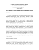 Supplementary Human Dimension Meeting on Freedom of Religion or Belief, 9-10 December 2010: Address by Vakhtang Kipshidze