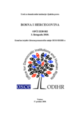 Bosnia and Herzegovina, General Elections, 3 October 2010: Final Report
