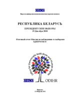 Belarus, Presidential Election, 19 December 2010: Final Report