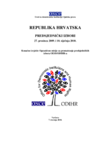 Croatia, Presidential Election, 27 December 2009 and 10 January 2010: Final Report