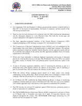 Albania, Local Elections, 8 May 2011: Interim Report No. 1