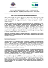 Albania, Local Elections, 8 May 2011: Preliminary Statement