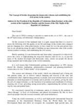 The Concept of Further Deepening the Democratic Reforms and Establishing the Civil Society in the Country