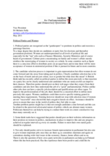 Political Parties and Women