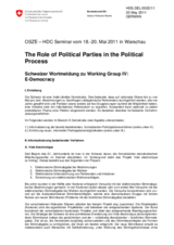 Contribution by Delegation of Switzerland