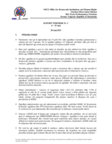 Former Yugoslav Republic of Macedonia, Early Parliamentary Elections, 5 June 2011: Interim Report No. 1