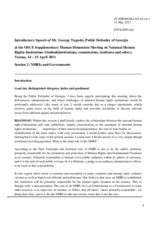 Introductory Speech by Mr. Tugushi, Public Defender, Georgia