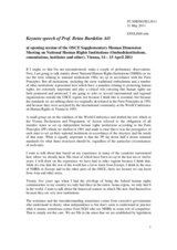 Opening Remarks by Mr. Burdekin, Former Adviser to the Australian Government