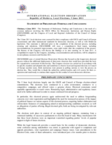 Moldova, Local Elections, 5 June 2011: Preliminary Statement