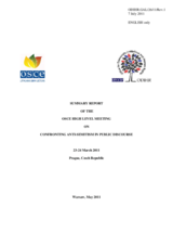 Summary Report of the OSCE High Level Meeting on Confronting Anti-Semitism in Public Discourse