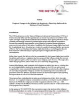 Austria:  Legislative Analysis of Restrictive Religion Amendments