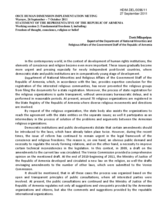 Freedom of Religion in Armenia