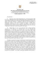 Freedom of thought, conscience, religion or belief