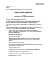 Argument or Abuse?