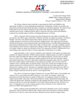 Freedom of Religious Assembly and Association