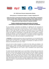 Freedom of Assembly and Association and the Role of Civil Society in the Protection of Human Rights in Kazakhstan, Turkmenistan and Uzbekistan