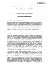 Abolition of the death penalty