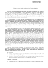 Crimes never end on the territory of the Chechen Republic