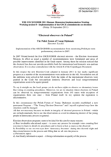 Electoral observers in Poland