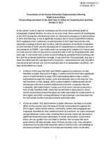 Presentation to the Human Dimension Implementation Meeting by Rabbi Andrew Baker, Personal Representative of the OSCE Chair‐in‐Office on Combating Anti‐Semitism